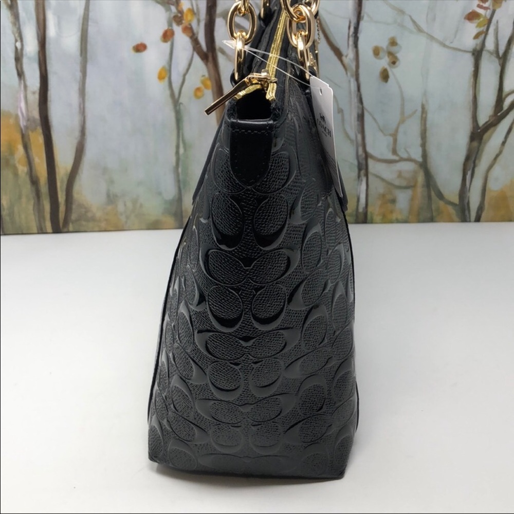 NWT Coach signature Ava Patent tote - Picture 4 of 7